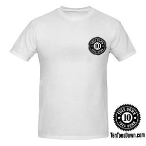 Men's Ten Toes Down Logo Casual T- Shirt (Black/White)